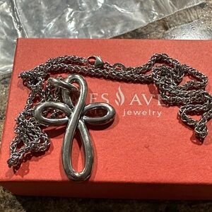 James Avery Eternal Ribbon Cross with Necklace
